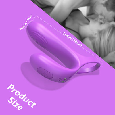 Vibrating Cock Ring for Couples, Waterproof and Rechargeable - YoYoLemon 5